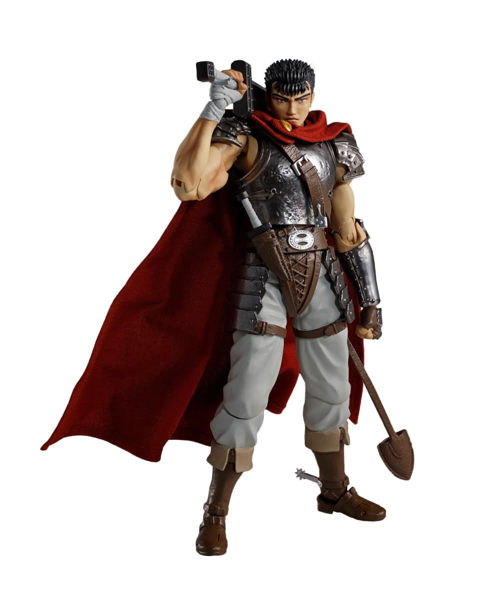TAMASHII NATIONS Berserk Guts figure front view highlighting detailed articulation for dynamic posing