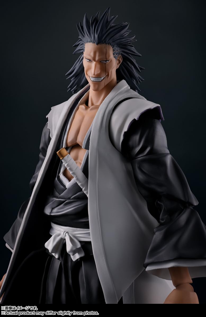 Tamashii Nations Bleach Kenpachi Zaraki packaging with Bandai Namco license label