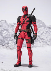 TAMASHII NATIONS Deadpool with Headpool included for versatile posing.