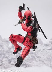 TAMASHII NATIONS Deadpool interchangeable wrists for expressive poses.