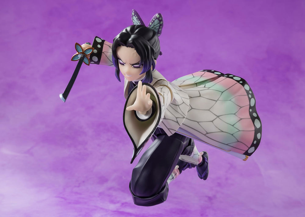 Shinobu Kocho S.H.Figuarts haori pattern detail enhances realism.