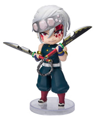 Tamashii Nations Demon Slayer Tengen Uzui mini figure front view with lifelike eyes for display