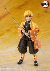 Tamashii Nations Zenitsu Agatsuma S.H.Figuarts highly articulated joints for action poses.
