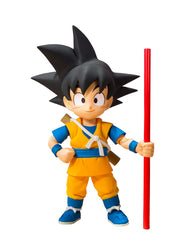TAMASHII NATIONS Dragon Ball DAIMA Son Goku Mini in a dynamic battle pose for display