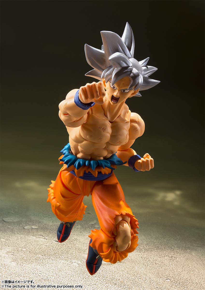 Tamashii Nations Goku Ultra Instinct ball effect simulates energy bursts