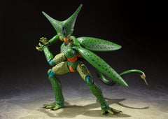 Tamashii Nations Cell First Form absorption pose for dynamic display.
