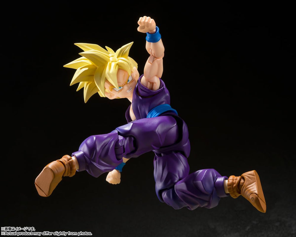 Tamashii Nations Dragon Ball Z Gohan display-ready pose with stand