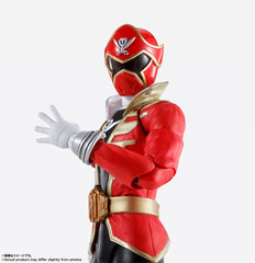 Tamashii Nations Gokai Red mobiles closed, compact display.