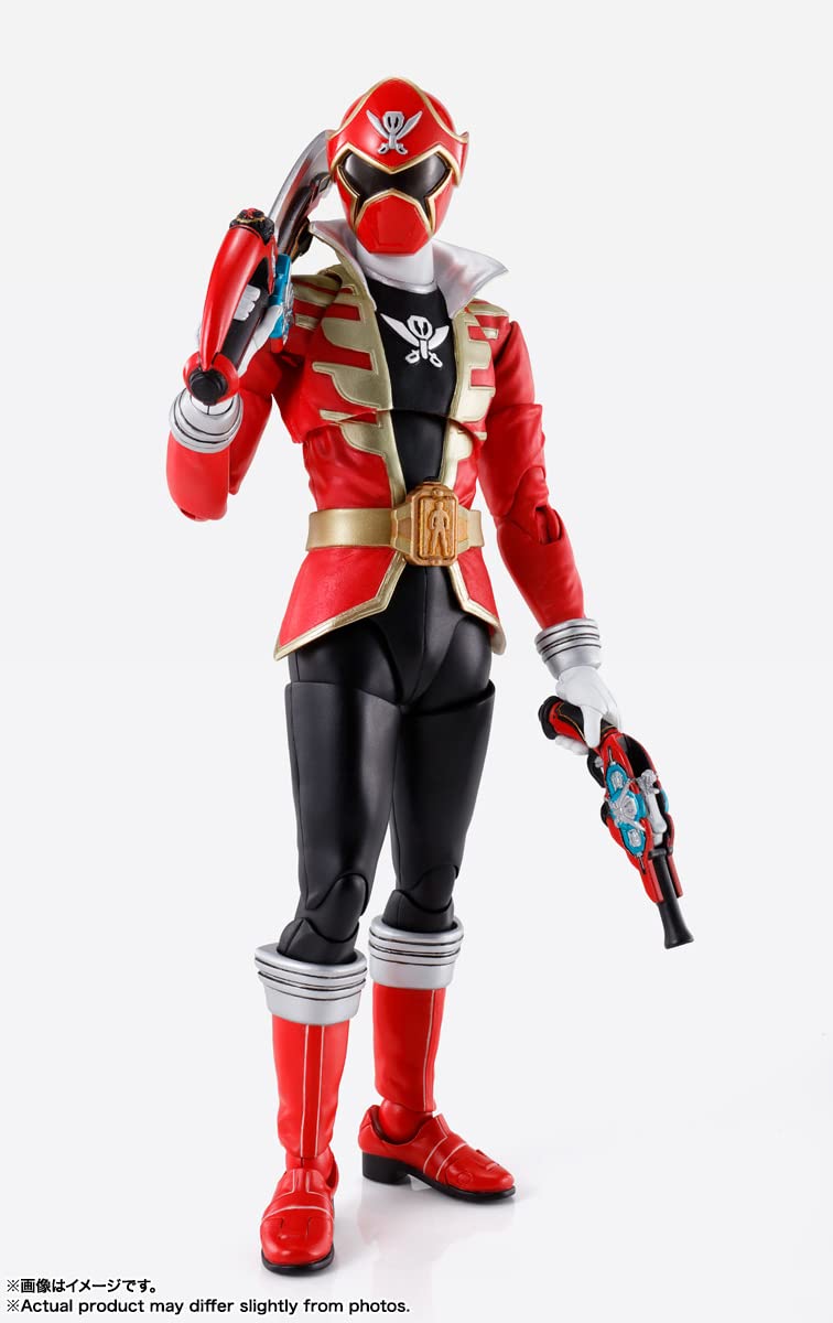 Tamashii Nations Gokai Red replacement left wrists for varied gestures.