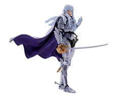 Tamashii Nations Griffith figure front view highlights faithful Berserk detailing for display