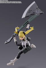 Tamashii Nations Kaiju No. 8 Kikoru Shinomiya S.H.Figuarts gun and weapon for action poses.