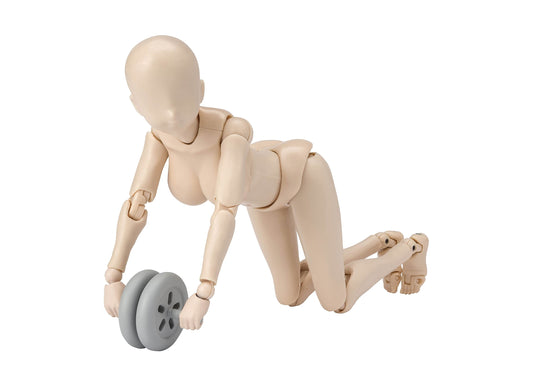Tamashii Nations Kentaro Yabuki Body Chan pale orange front view for dynamic posing.