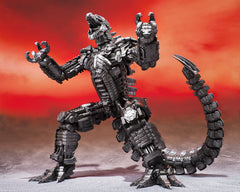 TAMASHII NATIONS Mechagodzilla chest cannons with detailed texture for display.