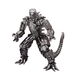 TAMASHII NATIONS Mechagodzilla figure with shoulder cannons for dynamic display.