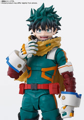 TAMASHII NATIONS Izuku Midoriya sculpt with detailed skin tones for realism.