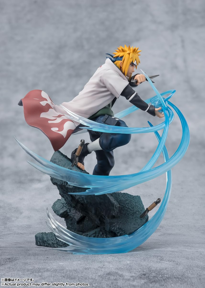 Rasengan and kunai effects capture action-ready pose