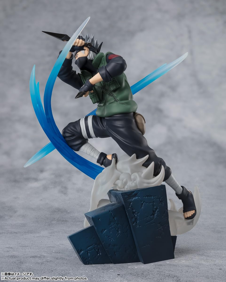Tamashii Nations Kakashi Hatake effects shot highlights action-ready presentation.