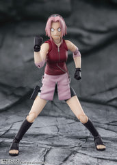 Tamashii Nations Sakura Haruno S.H.Figuarts closeup expressions capture mood.