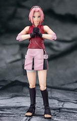Tamashii Nations Sakura Haruno S.H.Figuarts interchangeable expressions showcase variety.
