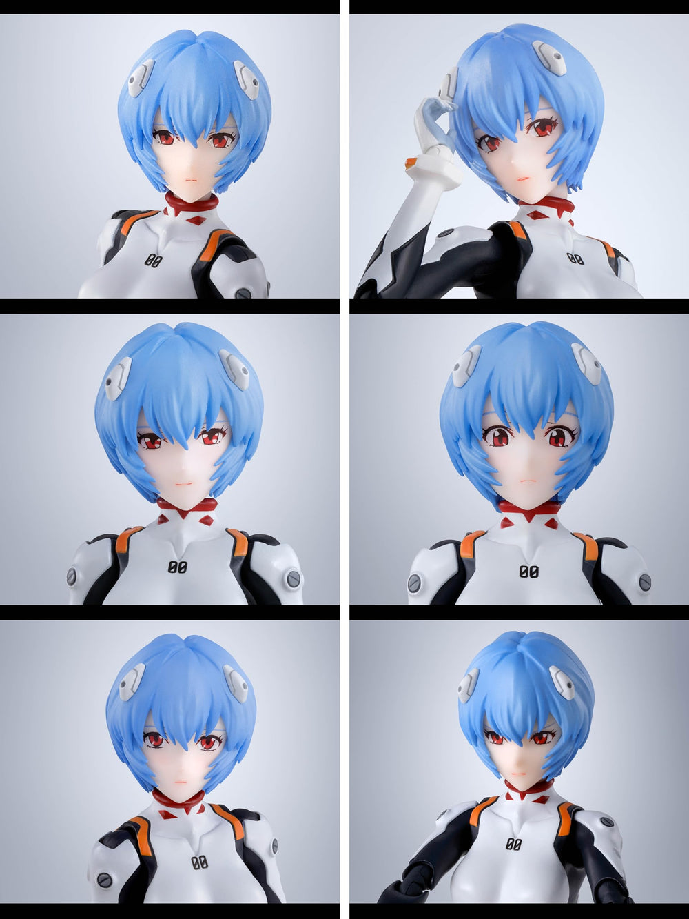 Tamashii Nations Rei Ayanami S.H.Figuarts main body offers premium posing.