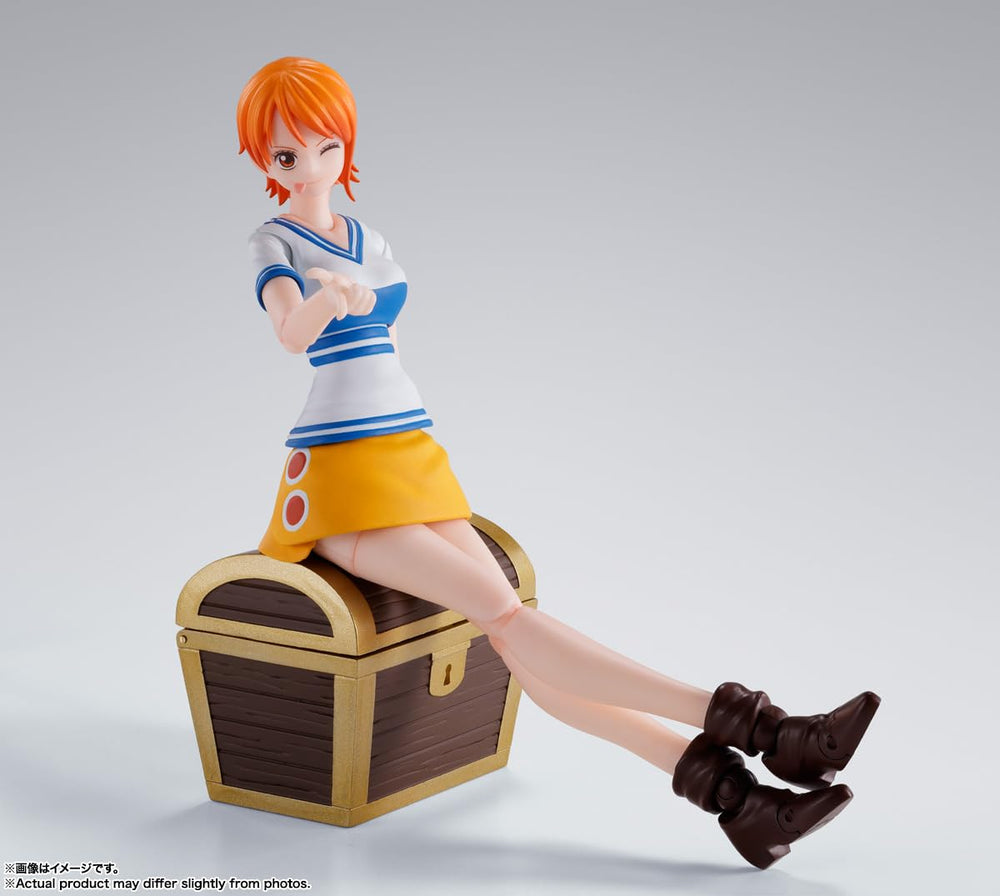Tamashii Nations Nami Romance Dawn figure detailed paintwork close-up.