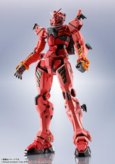 TAMASHII NATIONS Red Gundam beam rifle for action-ready poses.
