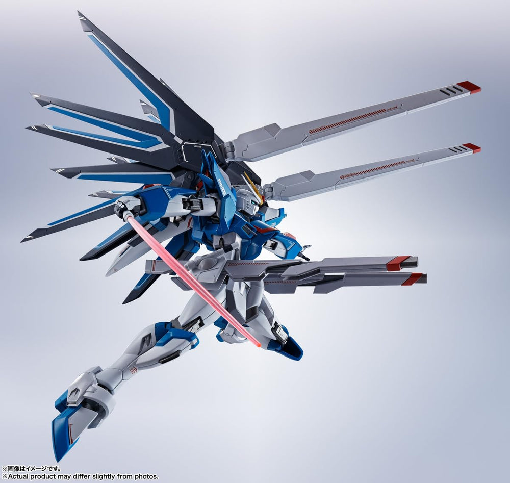 Tamashii Nations Rising Freedom Gundam shield effect B adds layered visuals