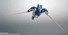TAMASHII NATIONS Duel Gundam vernier thruster effects enhance dynamic flight-like poses.