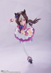 TAMASHII NATIONS S.H. Figuarts Special Week race-scene poses capture dynamic action.
