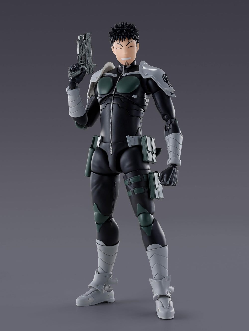 Swappable wrist and facial parts for customizable action poses on TAMASHII NATIONS Kaiju No 8 Hibino