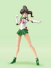 TAMASHII NATIONS Sailor Jupiter Animation Color Edition dynamic pose image demonstrates versatile action display.