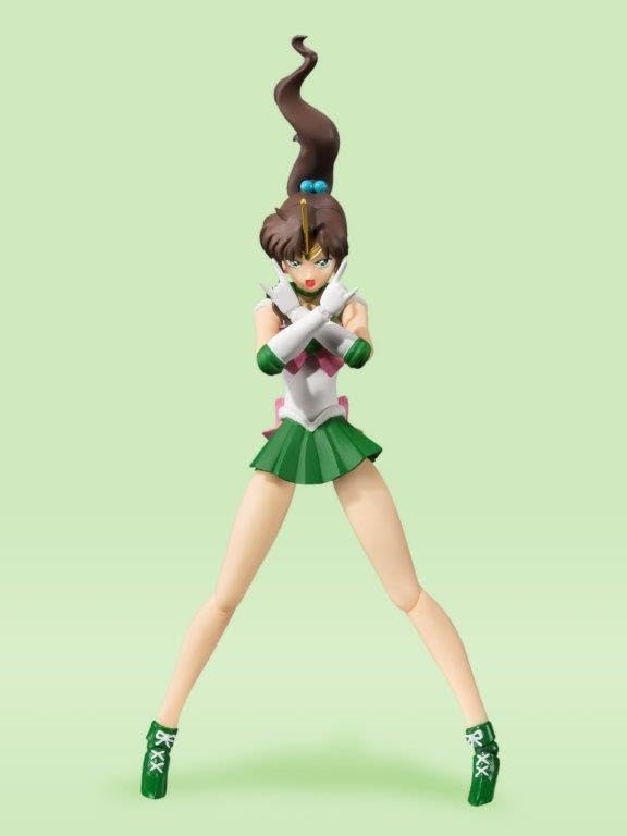 TAMASHII NATIONS Sailor Jupiter Animation Color Edition face closeup emphasizes accents and facial expressions.