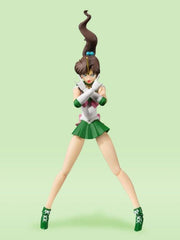 TAMASHII NATIONS Sailor Jupiter Animation Color Edition face closeup emphasizes accents and facial expressions.