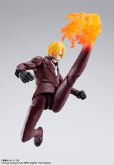 TAMASHII NATIONS Sanji The Raid on Onigashima arc figure captures iconic scene.