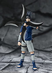 Tamashii Nations Sasuke expression part-two offers a surprised expression.