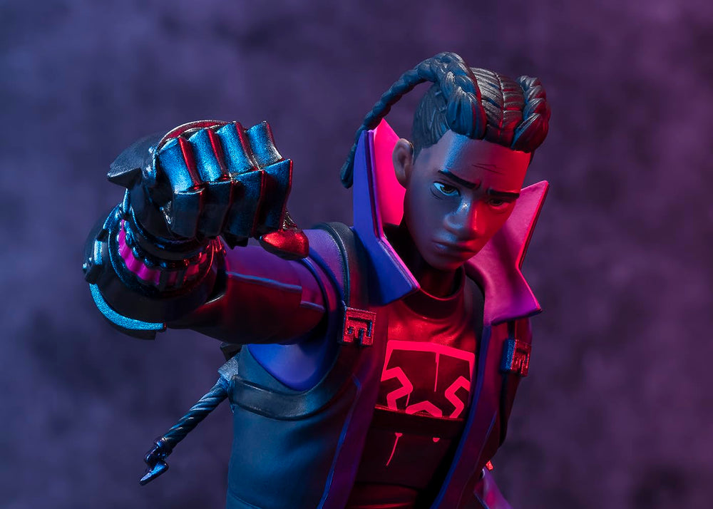 Official packaging label on Miles Morales S.H.Figuarts box for licensed product