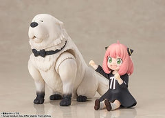 Anya Forger fixed pose figure rides Bond Forger for playful display.
