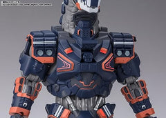 Tamashii Nations Ultraman Blazar Type 23 licensing warning label confirms authenticity.