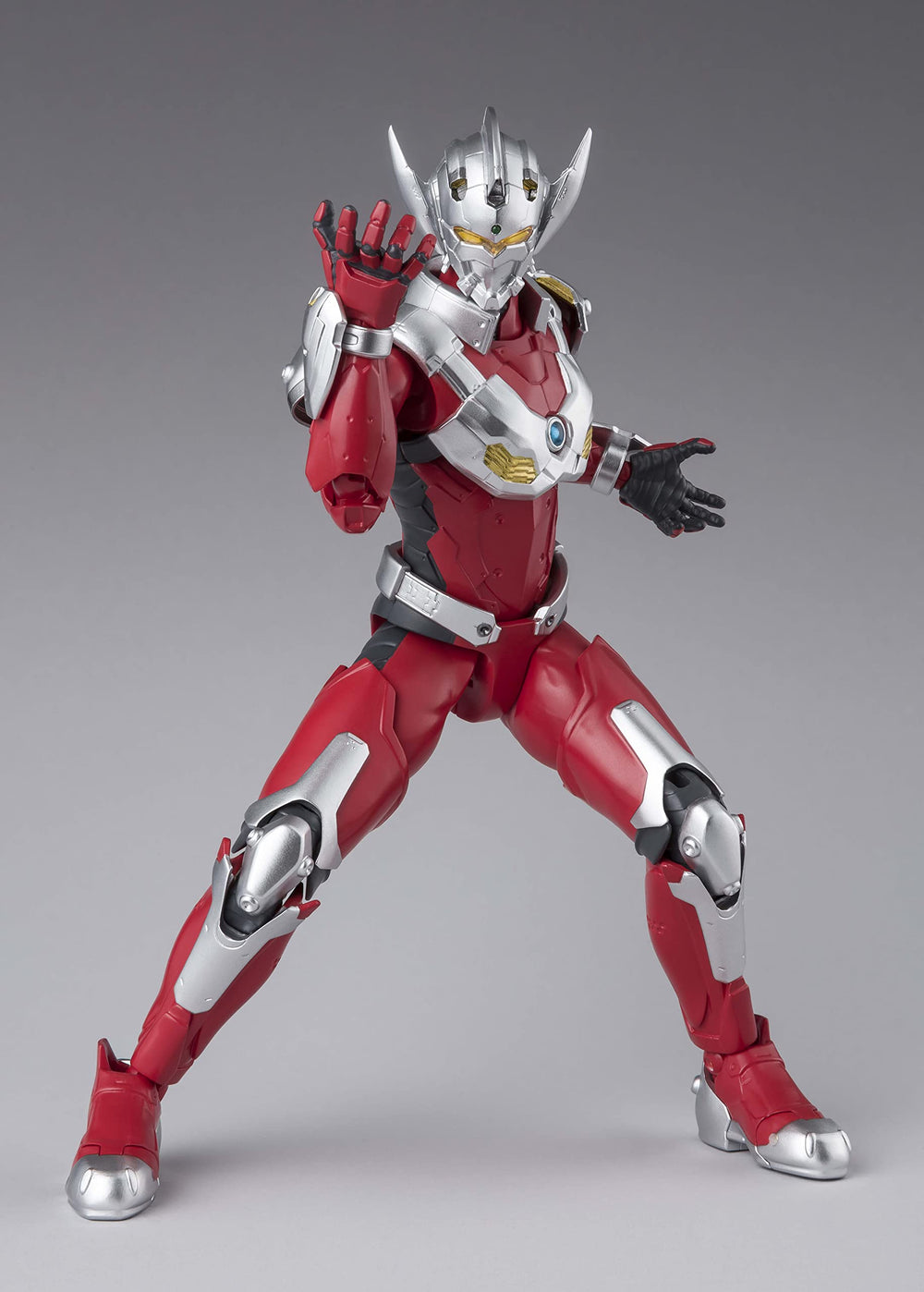 Tamashii Nations Ultraman Suit Taro flame effects enhance action displays.