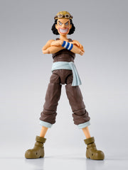 TAMASHII NATIONS Usopp interchangeable wrist parts enable expressive, varied hand positions for action scenes.