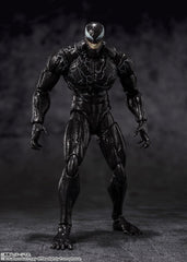 TAMASHII NATIONS Venom Last Dance figure side profile highlights dramatic silhouette for shelves.