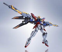 TAMASHII NATIONS Wing Gundam Zero stand supports stable shelf displays
