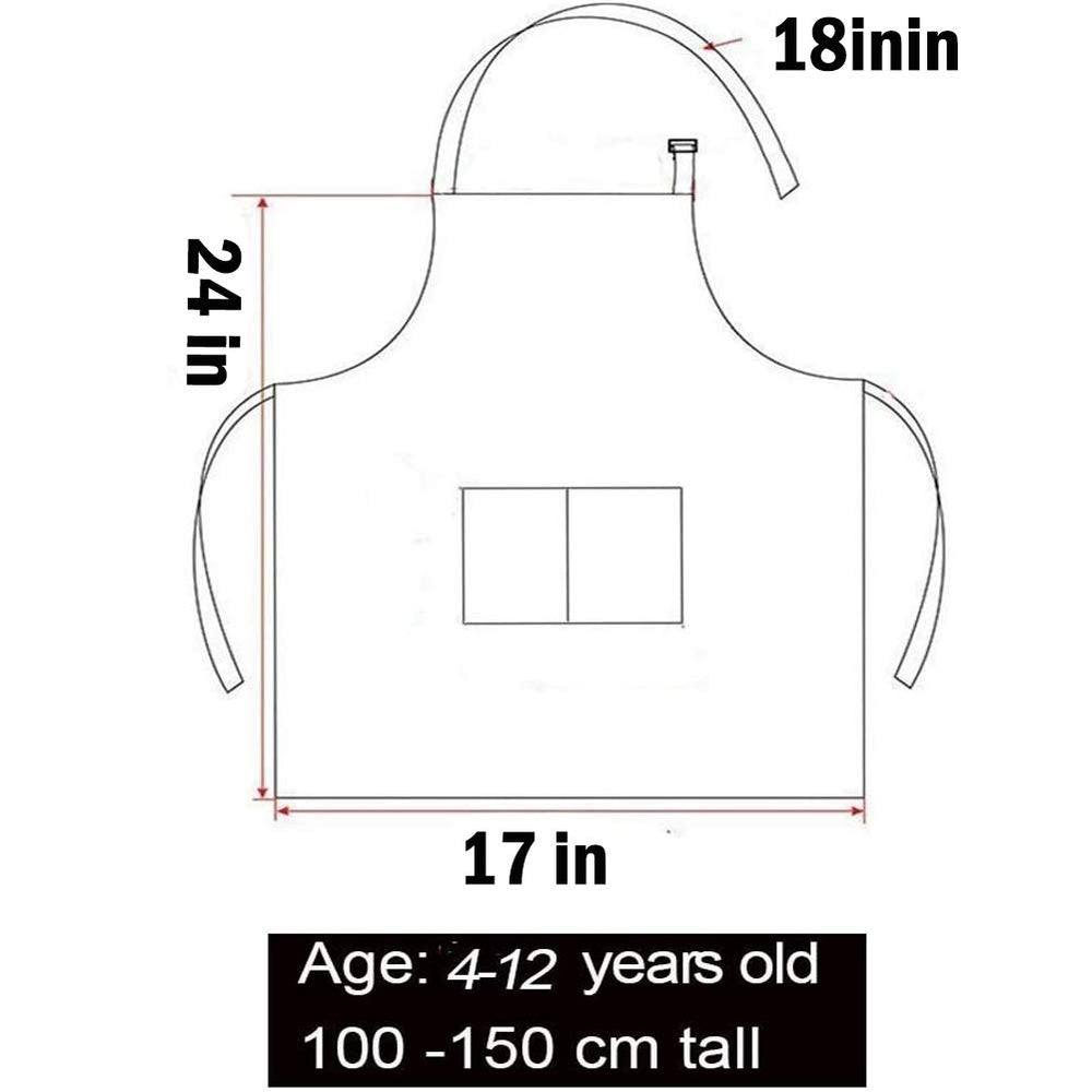 Tamicy kids apron with adjustable ties for secure fit during art, baking, and cooking.