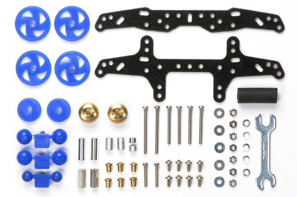 Tamiya GP435 First Try Parts Set for Mini 4WD enhances beginner builds with an easy upgrade option.