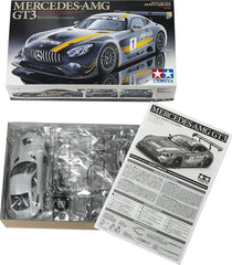 Tamiya Mercedes-AMG GT3 1/24 rear view showing racing silhouette.
