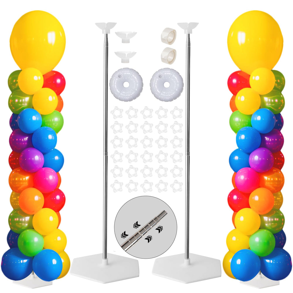 Tamodan adjustable balloon column stand extended to 78 inches for a dramatic entrance.