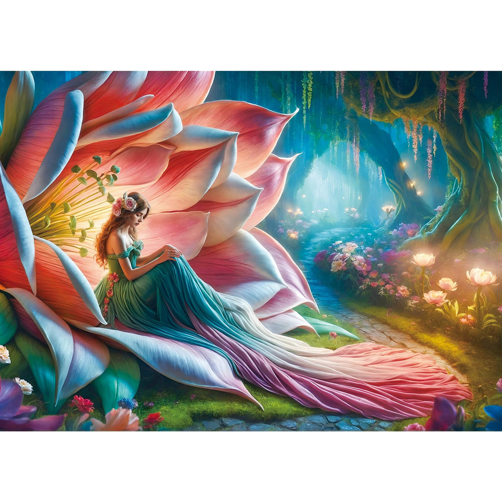 TangMosaic Flower Fairy Puzzle – vibrant forest scene for relaxing evenings