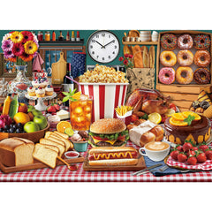 TangMosaic Food Feast puzzle box front, ideal for adult game nights