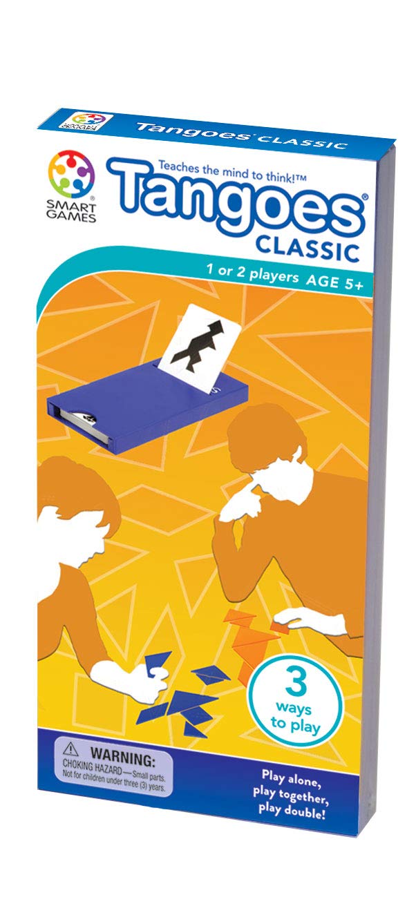Tangoes SmartGames 54 challenges grid showing progressive brain-teasing activities