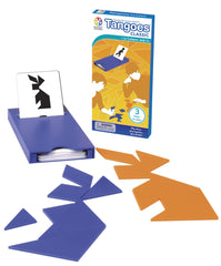 Tangoes SmartGames board setup for 54 challenges enhances focus during family play